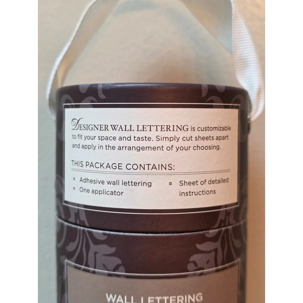 Designer Wall Lettering Adhesive Decal Set 